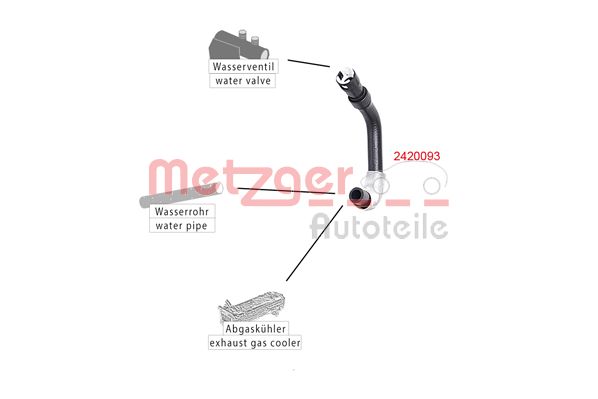METZGER 2420093 Kühlerschlauch